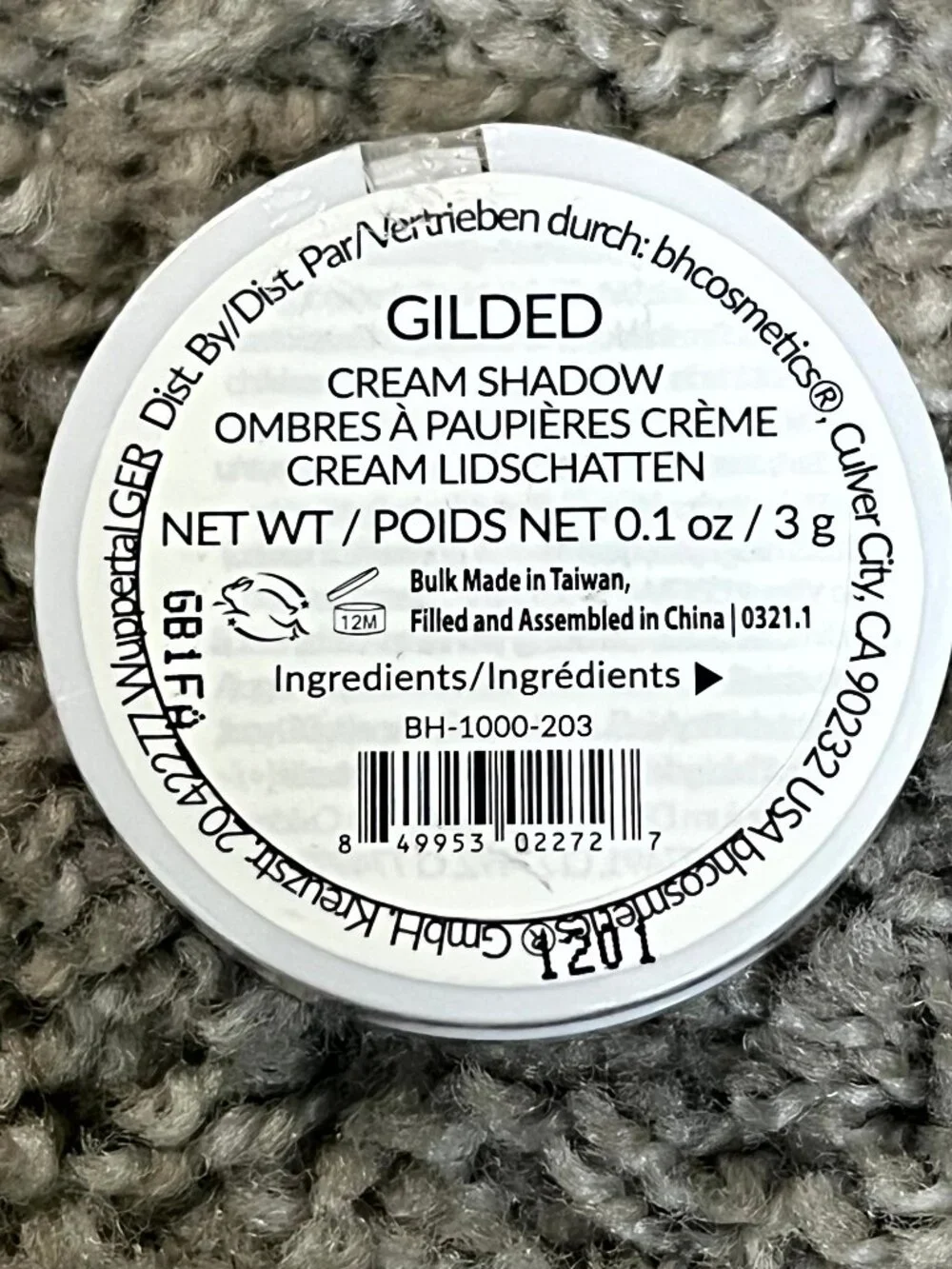 BH Cosmetics Cream Shadow - Gilded